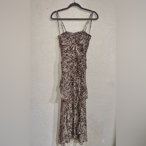 SHONA JOY | Valeria Ruched Frill Maxi Dress Size: 4 - Picture 8 of 8